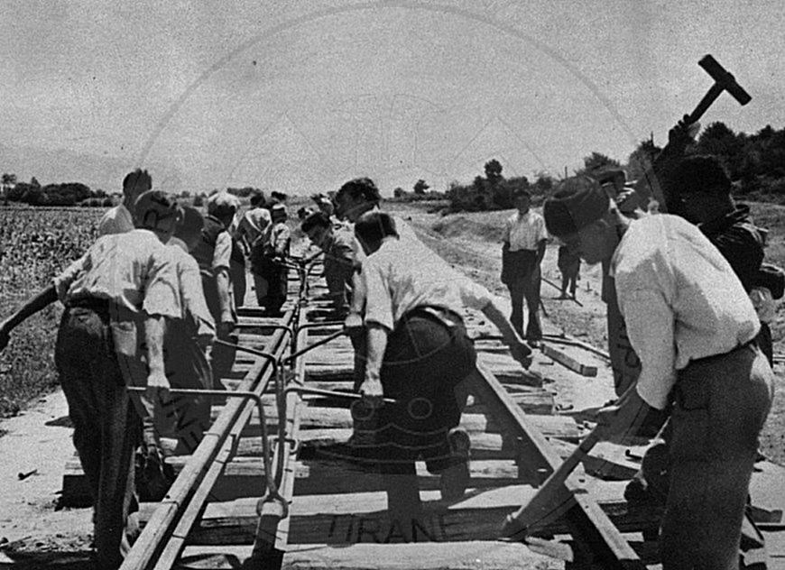 22 February 1949, was inaugurated the railway Durres-Tirana