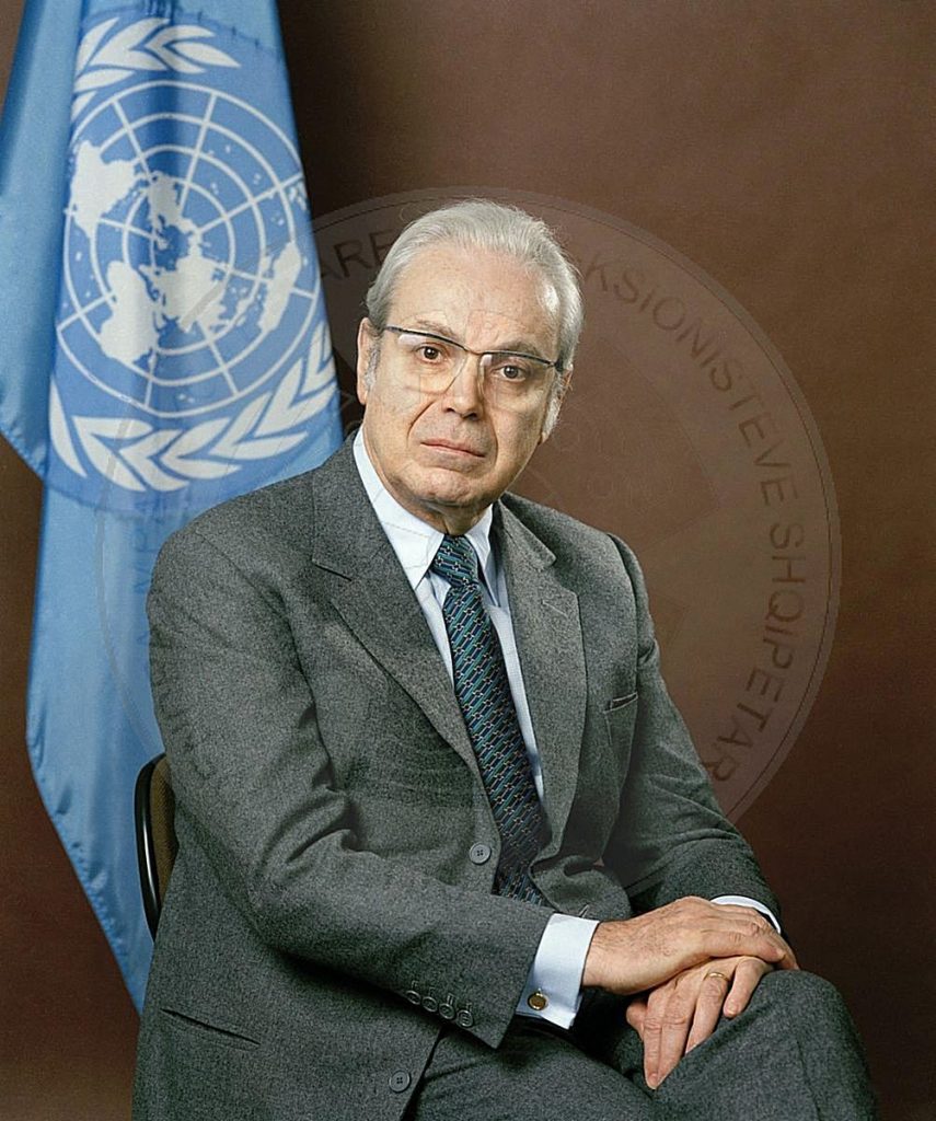 February 27th, 1979, the General Secretary of UN, Perez de Cuellar visits Albania