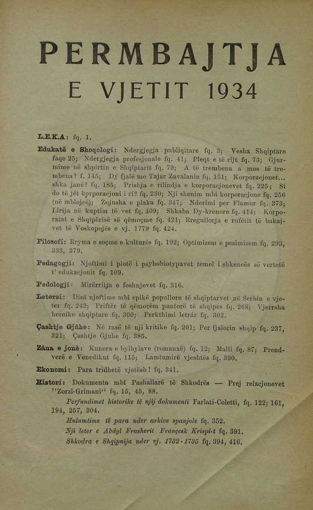 25 Shkurt 1934, parlamenti miratoi ligjin mbi pensionet civile dhe ushtarake