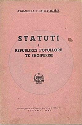 14 Mars  1946, u miratua Kushtetuta e Republikës Popullore të Shqipërisë.