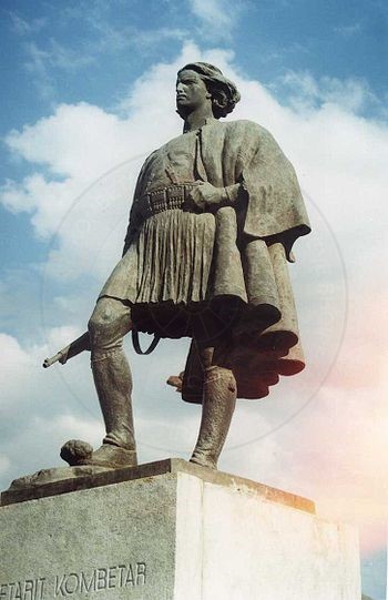 13 April 1932, was set up in Korca the monument of the National Warrior