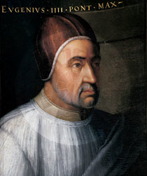 9 September 1434, Pope Eugene publicly blames guilty to princes, dukes, and the Albanian population, fighting against the Ottomans