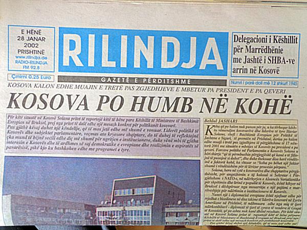 7 May 1992, was published the first number of “Rilindja” newspaper of Kosovo